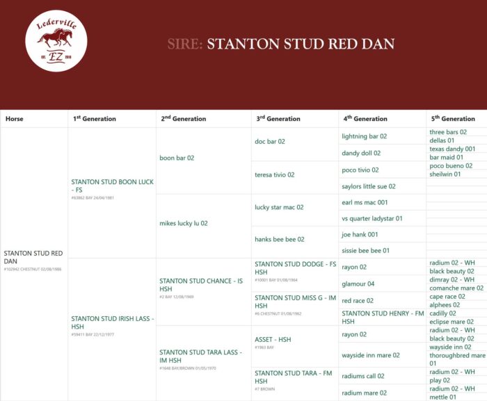 STANTON STUD RED DAN